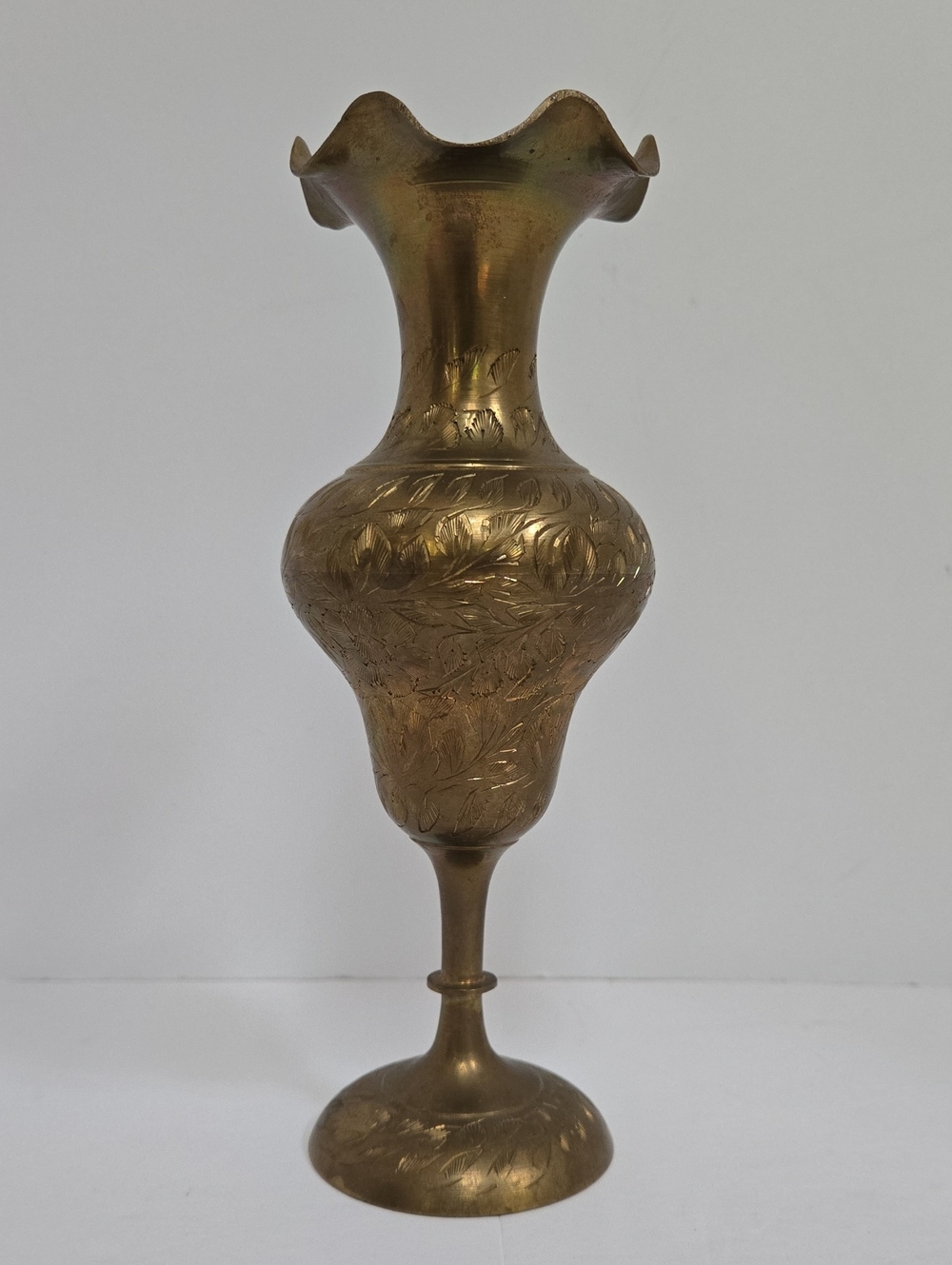 Brass Engraved Decorative Vase From India